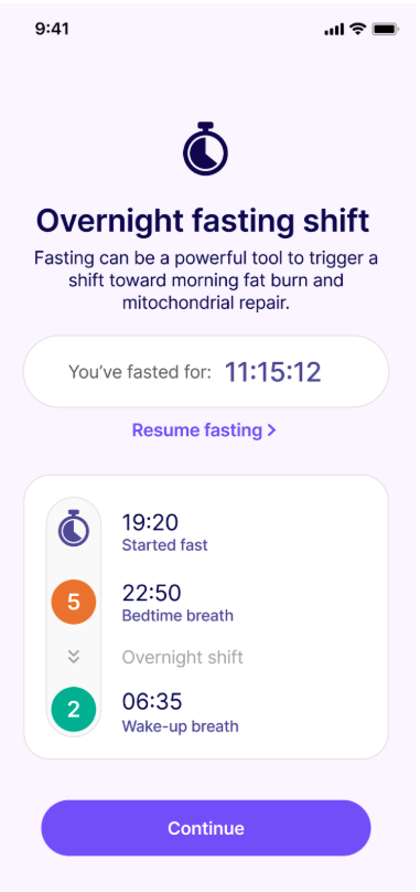 The overnight fasting tracker